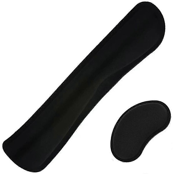 Ergonomiskt handledsstöd minnesskum handledsstöd för tangentbord och mus handledsstöd set svart (ShiKai)