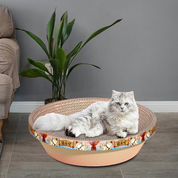 Katte Skraber Pap Lounge Seng Kæledyrs Pude Sofa Skrabende Bølgepap Skrabepuder Skål til Møbelbeskytter Leg Indendørs Katte