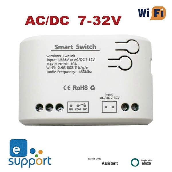 Smart Wifi Switch Modul 1 Kanal Inching Relä Smart Hem