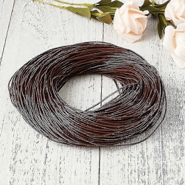 Kuskinn Lærledning 1mm 1.5mm 2mm 3mm Svart Brun Peru Lær Smykkesnor Materiale For Smykkelaging Diy 100m