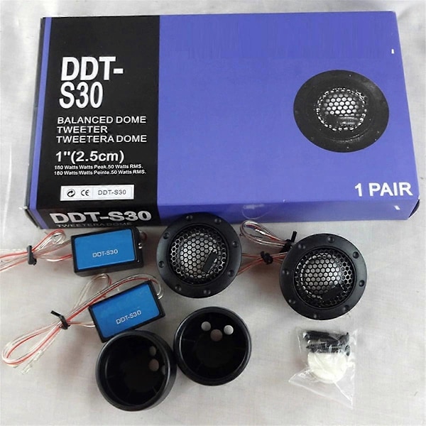 DDT-S30 1 Par Bil Tweeter Bil Ljud Silkesfilm för Bilmodifiering 180W Högfrekvent Ljud Högtalare