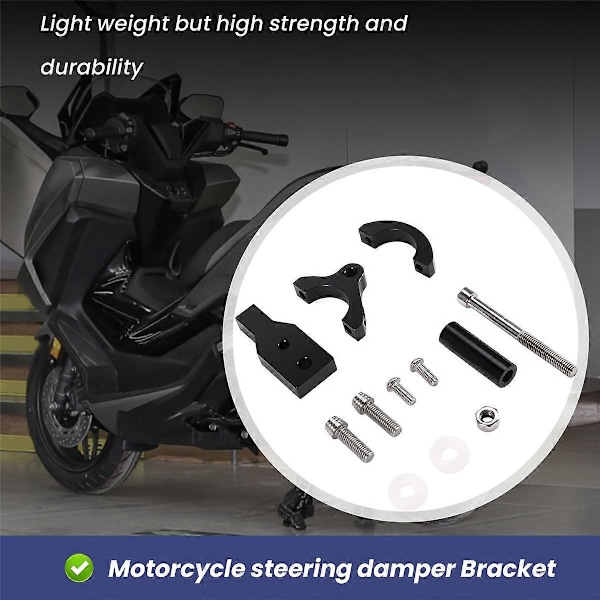 Motorcykel Styrestabilisator Justerbar Dæmper Monteringsbeslag Kit