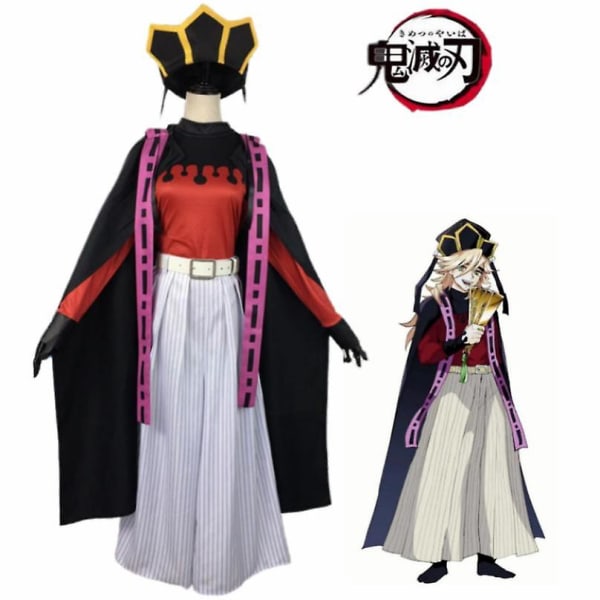 Douma Anime Cosplay Costume Demon Slayer Twelve Kizuki Top Chord Ghost Japansk tegneserie klesdrakt for menn og kvinner Men size L