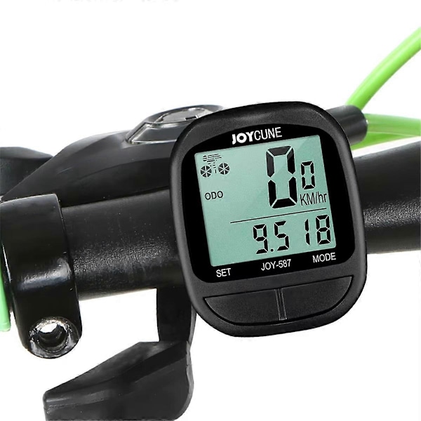Cykelcomputer Cykel Vandtæt Kablet Speedometer Odometer Stopur Cykelcomputer med LED D