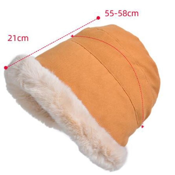 Naisten hattu sametilla kuulosuojaimilla Kylmäpitävä talvipitävä hatut naisten tytöille Orange