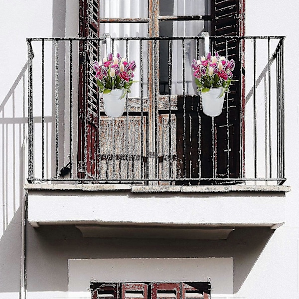 4 stk. Hængende Potter Balkon Blomsterpotte Hængende Balkon Potteplante Potte Til At Hænges Op