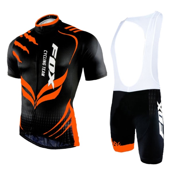 Bike Jersey Set 2023 Fox Cycling Team Herr Cykelunderdel Culottes Sommar Kortärmad MTB kostym Kläder Mayots Ciclismo Hombre 13 XXS