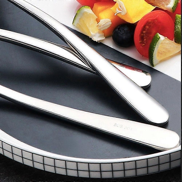 Salatbestik Salatbestik rustfrit stål, salat ske og salat gaffel, sølv (2-delt)