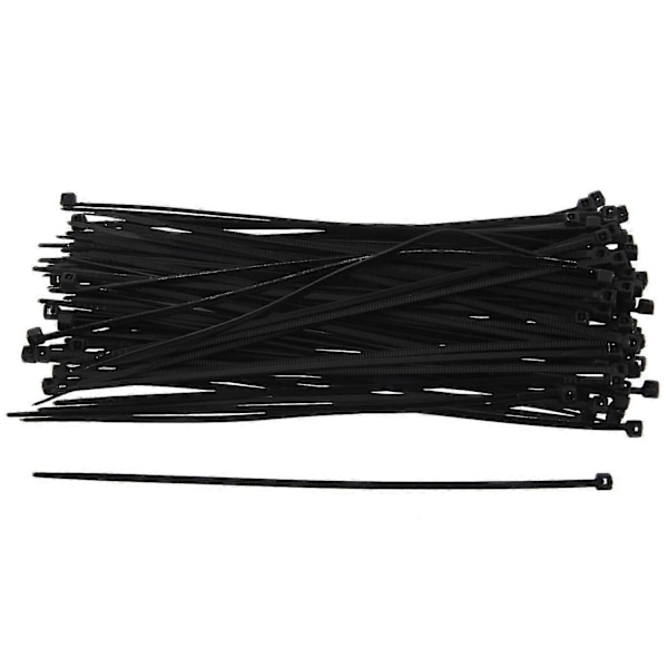 Kabelbindere / strips Farve: Sort Størrelse: 140 mm x 2,5 mm 100 stk. (haoyi)