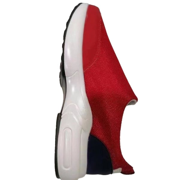 Damemode Casual Sneakers med tyk sål Sports Gym Løbesko Red 42