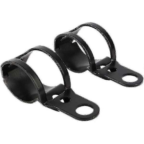 Motorcykel Blinkersfäste Universal Blinkersindikator Flyttning Gaffelhållare Klämma (svart) (2 st)
