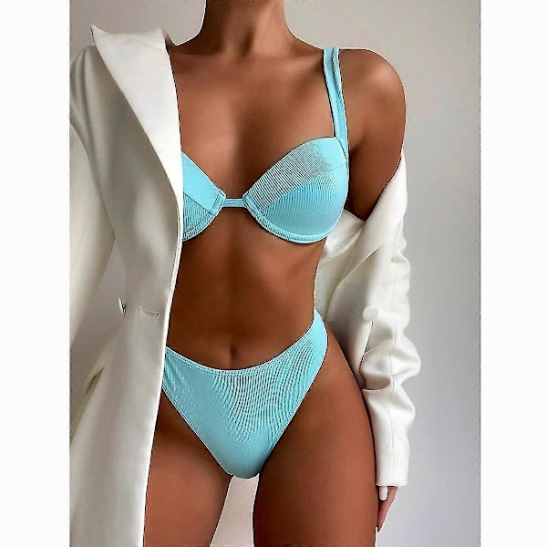 Høy Talje Bikini Push Up Badedrakt Kvinnelig Bikini Sett Sexy Dame Badetøy Biquini Bade Drakter Strandklær