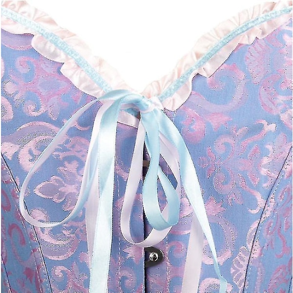Tflycq Tube Top Jacquard Gothic Palace Korsetti Liivi Muotoilu Korsetti Blue XL