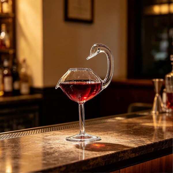 Svanformade vinglas - 250ML Klart för hemmabar bröllop transparent
