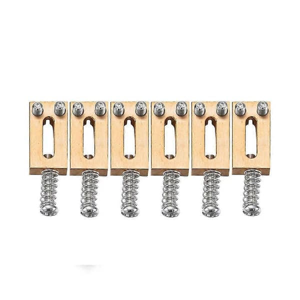 6 sett bro-sadel for solid messing elektrisk gitarbro brokode strengtrekk strengkode stri