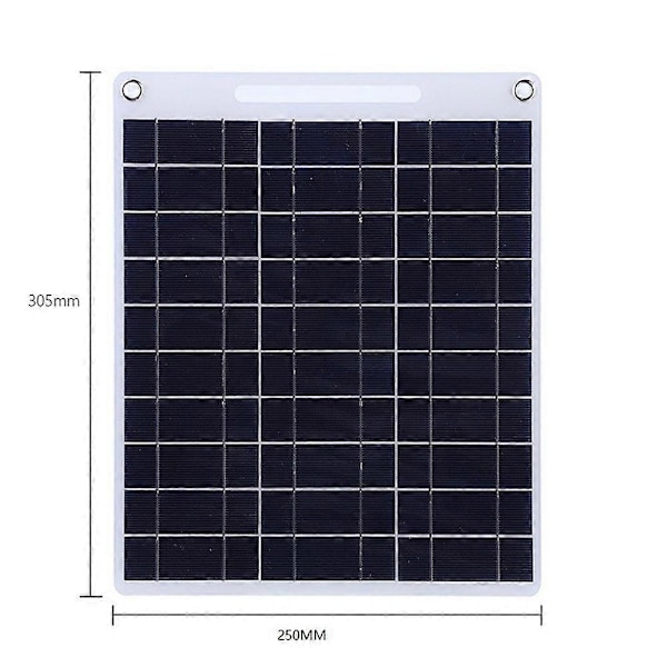60W Solpanel Bærbar 5V Dobbelt USB Hurtigoplader Panel Kit Udendørs Nødopladning Batteri Trav