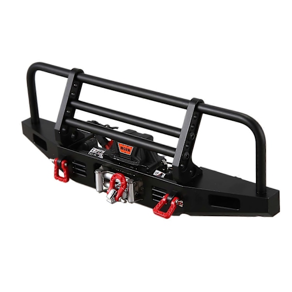Metall Främre Stötfångare med Vinsch Fjärrkontrollsystem för 1/10 RC Crawler TRX4 Axial SCX10 & SCX10