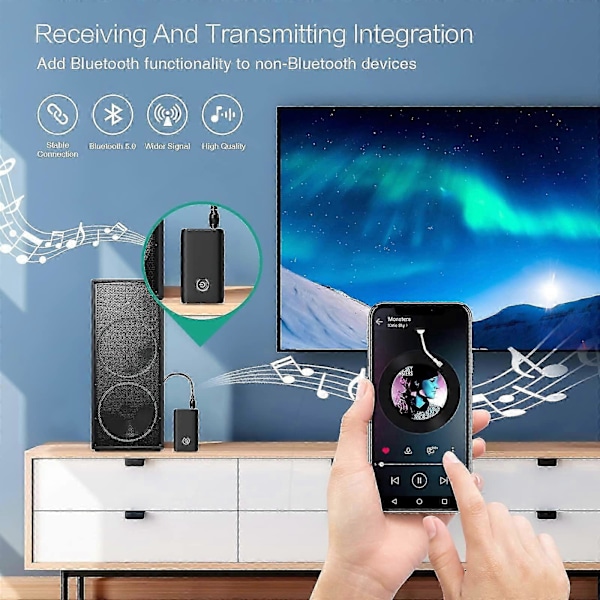 Bluetooth-adapter, Bluetooth 5.0 sender mottaker, for biler