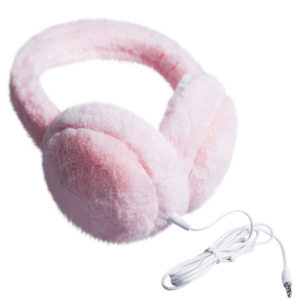 Bluetooth 5.0 øretelefoner med varme øreklokker, vinter utendørs øretelefoner, varme og tykke øreklokker, Bluetooth 5.0 øretelefoner Pink