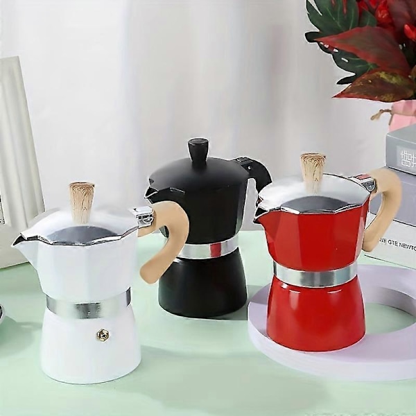 Kompakt & Bærbar Moka Pot Kaffemaskine - Håndlavet for Rig Smag - Perfekt til Hjemmet, Udendørs Eventyr & Camping - Holdbar & Nem at Bruge