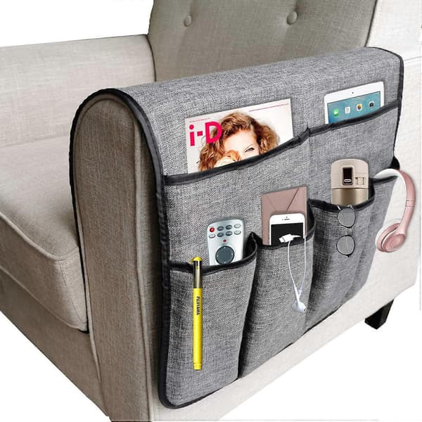 Stor Sofa Organizer Caddy Organizer, Grå