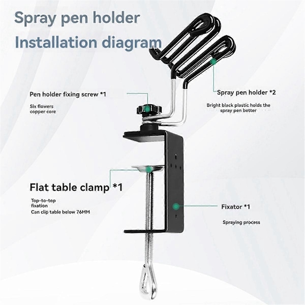Universel Airbrush Holder Stand med Universelt Airbrush Sæt