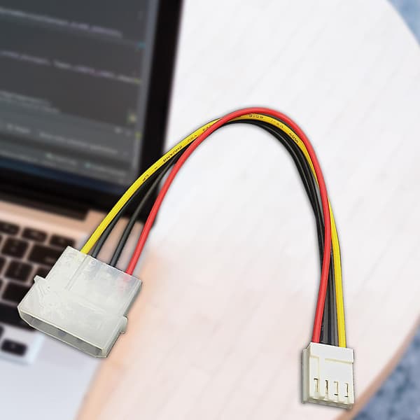 20 cm 4-pin Stor til Lille Strømkabel Metal Floppy Drev Strømledning til Computer PC