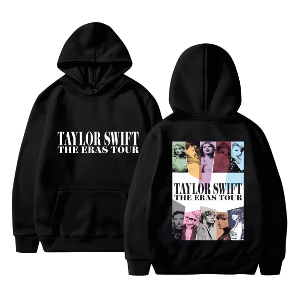 2024 europæiske og amerikanske sangerinde Taylor ny mode taylor swift enkel trykt europæiske og amerikanske hættetrøje til mænd og kvinder black XL