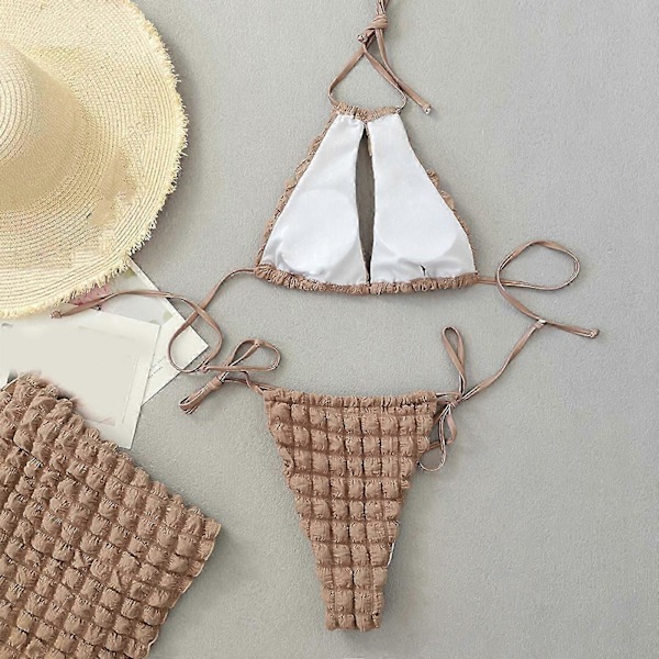 Bikini Baddräkt Set Dam Baddräkt Badkläder för Klubb Pool Strand