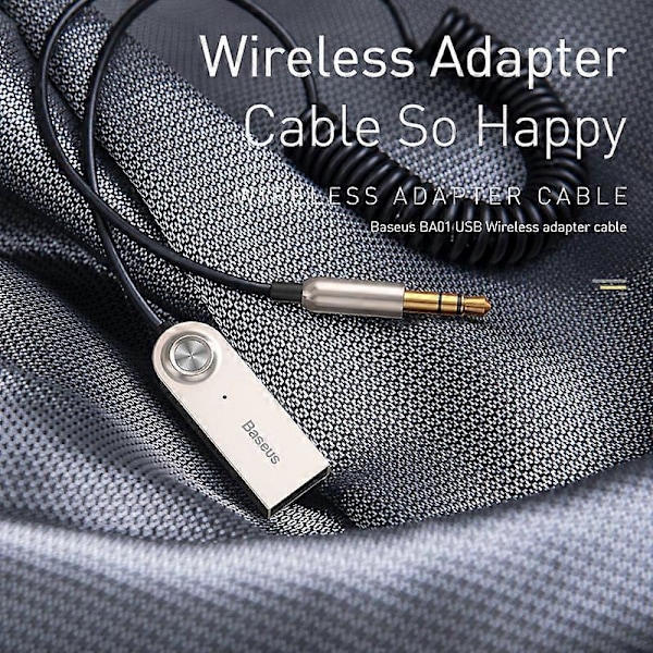 Baseus Bluetooth Adapter USB Dongler Kabel Til Bil 3.5mm AUX Bluetooth V5.0 4.2 4.0 Bluetooth Modtager Højttaler Audio Transmitter