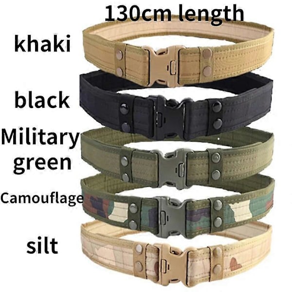 2022 ny Man Utomhus Jakt Kamouflage 130cm Taktiskt Bälte Ny Arméstil Stridsbälten Mode Herr Canvas Midjeband