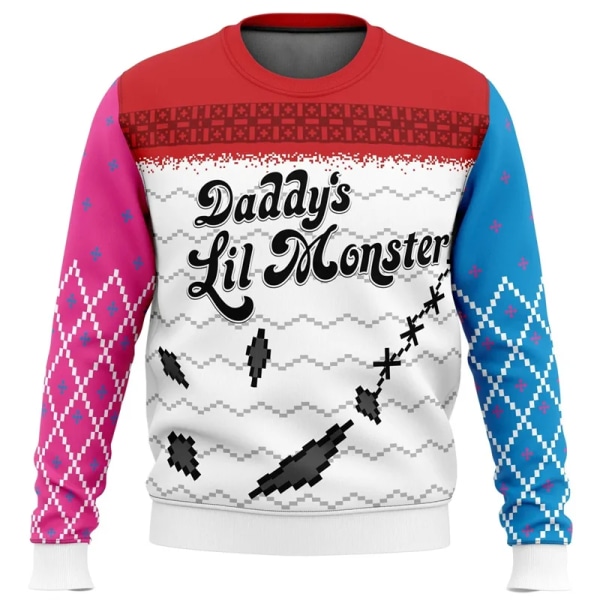 23 Ha Ha Merry Christmas Clown Christmas Genser Gave Julenissen pullover menn 3D-genser og toppklær style 3 XXS