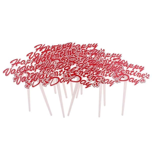 12 stk. Happy Valentine's Day Cupcake Topper Kakepynt Fest Kakepynt