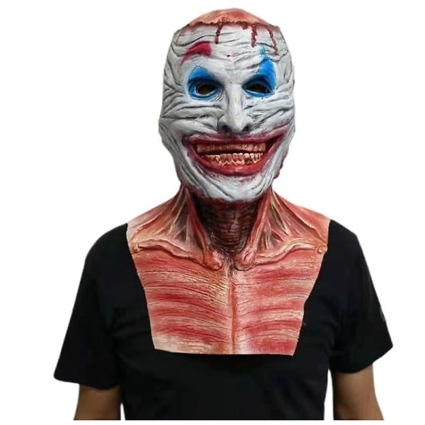 2023 Halloween Horror Mask 3d bevægelig kæbe hjelm skelet latex skræmmende maske Halloween maskerade rekvisitter kostume festdekorationer Clown
