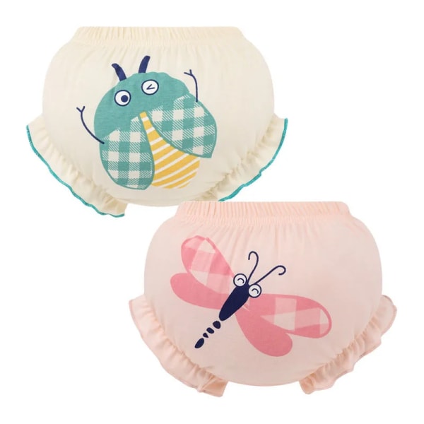 2 STK Summer Baby Shorts 100% bomull Barn Kawaii Søte tegneserietrusser PP-bukser 1075CD 13-24M ( 100 )