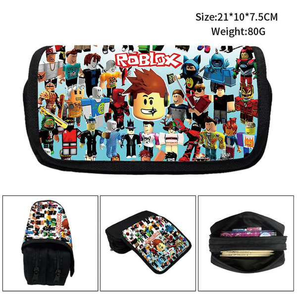 Roblox Game Stor kapacitet Case Pennfodral Pen Organizer Pappersväska För Barn Pojkar Flickor Presenter style 4