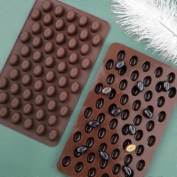 Silikonform Mini Kaffebönor Choklad Godis Form Handgjord Tårta