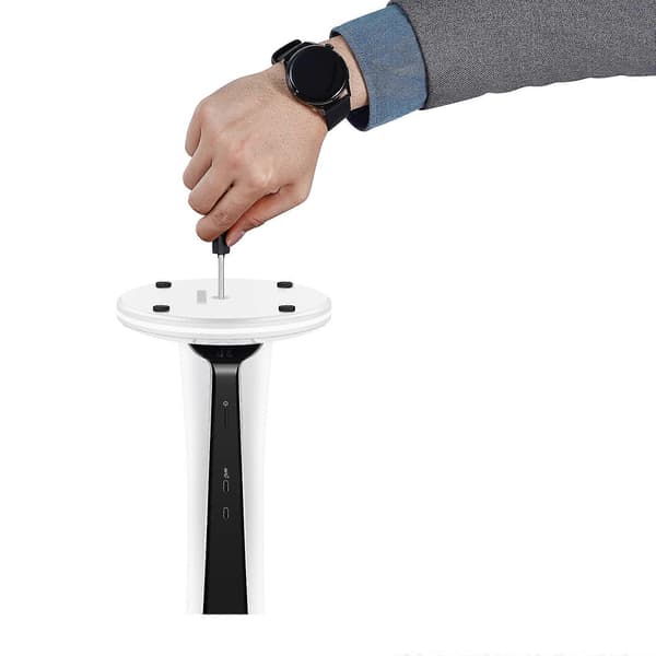 Vertikalt Ställ för Disk Digital Version med USB-driven Ljus Konsol Monteringsställ Hållare Inklusive Skruv Vit