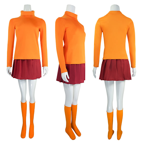 Scooby-Doo Velma cosplay kostym Scooby-Doo Velma cosplay kostym style 1 150cm
