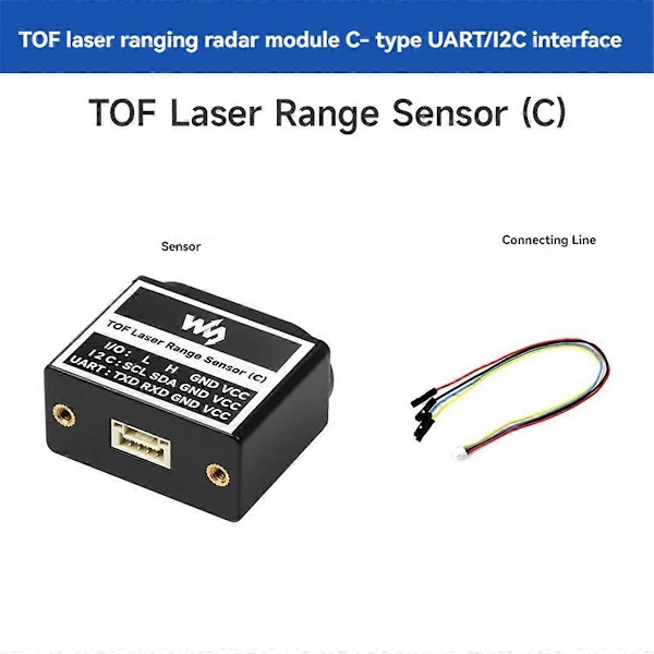Waveshare TOF Laseravståndssensor UART I/O I2C Gränssnittskommunikation 25M Räckvidd för Raspberry Pi f