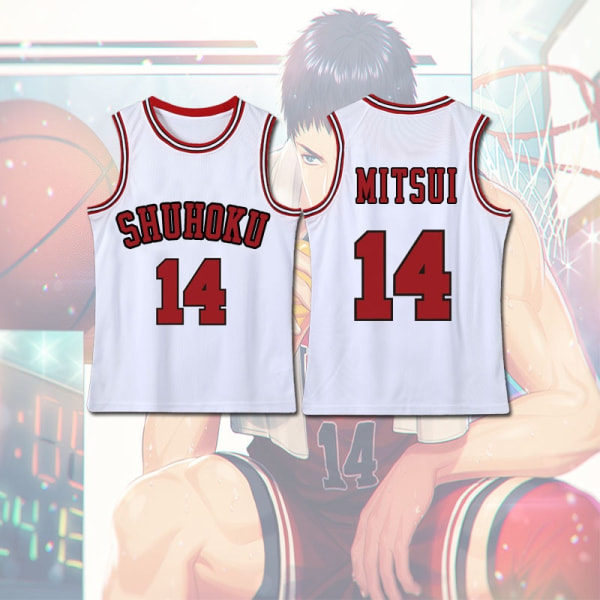 Anime Sakuragi Hanamichi Cosplay Slam Dunk Jersey Shohoku School Basketball Team Univor Urheiluasut Kaede Rukawa Cosplay-asu multi 6XL