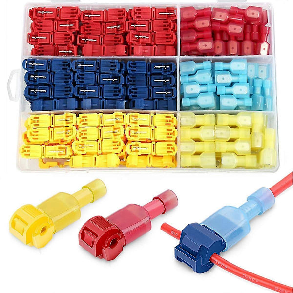 Ledningsstik, Elektrisk Lug Quick Connector, T-tap Quick Connector, Fuldt Isoleret Terminal Connector Kit