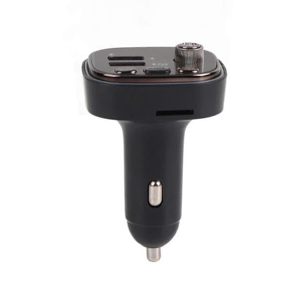 Bil Bluetooth Afspiller 2 USB Porte Oplader 7 Farve Lys FM Transmitter Til Håndfri Opkald Sort
