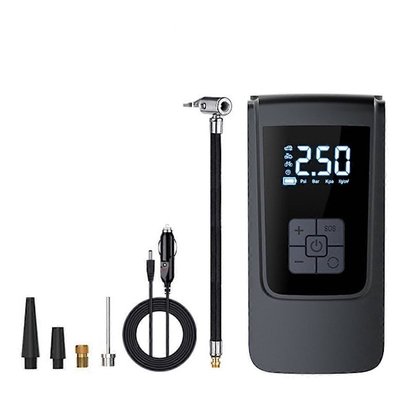 Digital Display Däckpump Sladdlös för Bil Cykel Däck Luftpump Portabel Inflator