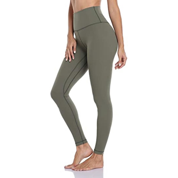 Tflycq Womens Stretch Yoga Leggings Fitness Løpe Gym Sport Full Lengde Active Pants Green L