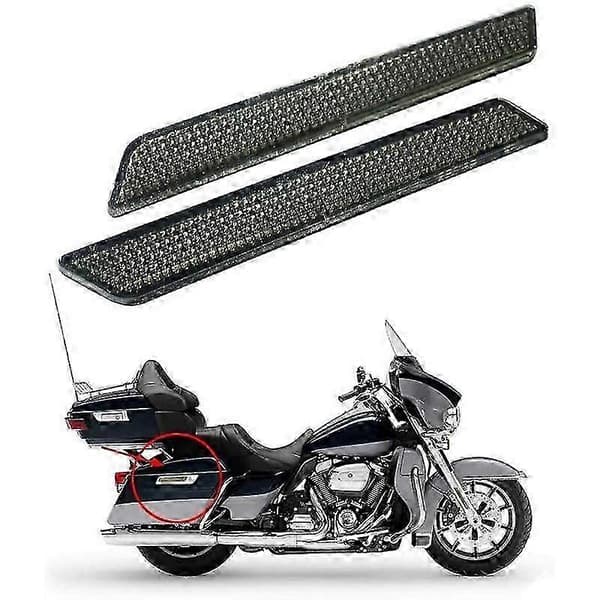 Reflekser til Street Glide Glide Road Glide Road Latch Covers Sidetasker Side Synlighed 2014-2020 (Sort)