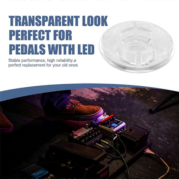 10 stk. soppformet gitar effektpedal fotspikerhette forsterkere fotbryter gitarpedalknappbeskytter