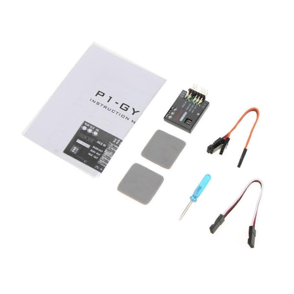 3X P1-GYRO 3-Akse Flight Controller Stabilisator System Gyro til Fast Flyvende Vinge Sort
