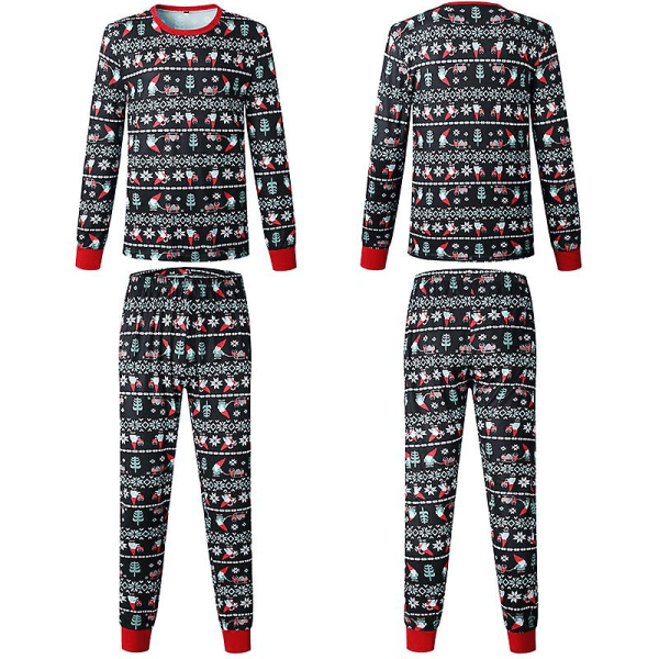 Hjem Matchende julepyjamas Nyhet Ugly Snowflake Print Pyjamas Holiday Pyjamas Set Men 9-12 Months