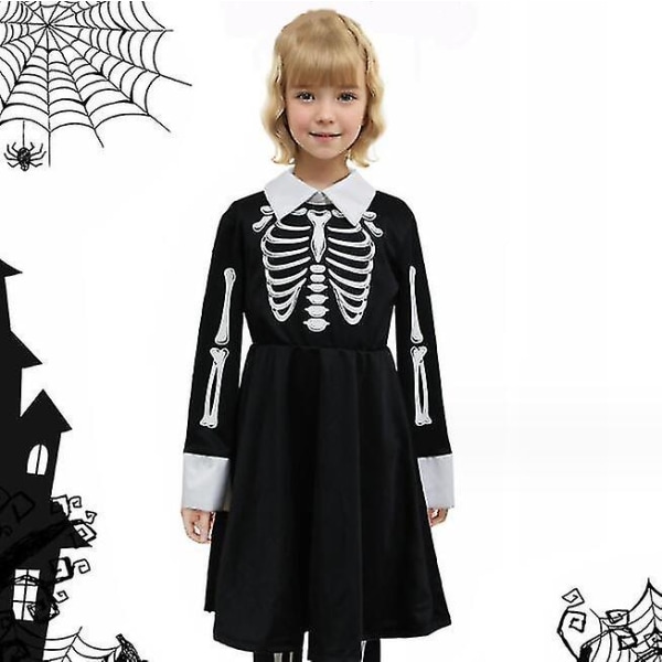 Halloween Kids Ghost Clothes Cosplay kjoler 130CM